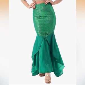 Sequin Mermaid Skirt with Tulle